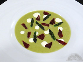 Crema fria de esparragos verdes