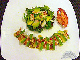 Ensalada de bogavante y aguacate