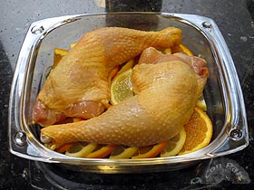 Muslos de pollo asados con naranja y lim&oacute;n 2