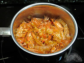 Pimientos verdes rellenos de marisco 2