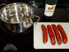 Talo con chorizo a la sidra 1