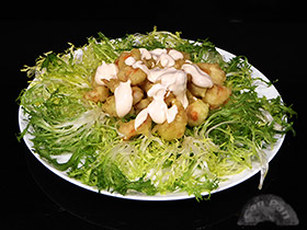 Langostinos en tempura de con salsa oriental picante 3