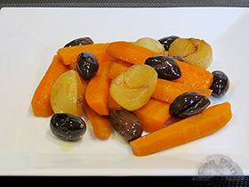 Zanahorias guisadas con aceitunas